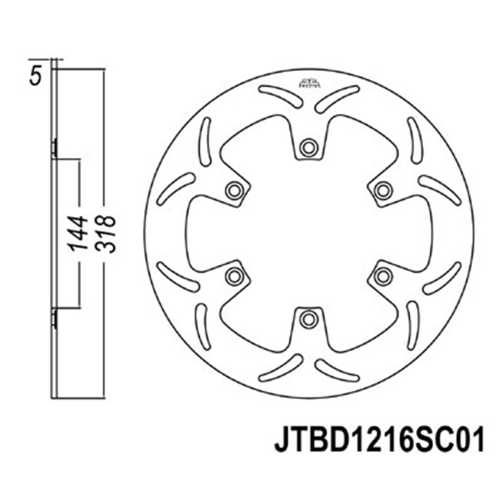 jtb-disc-brake-rotor-solid-cir---honda-st100-89-99-st1100-92-95-vt1100-96-99-vt1100-00-07-vt1100-98-02
